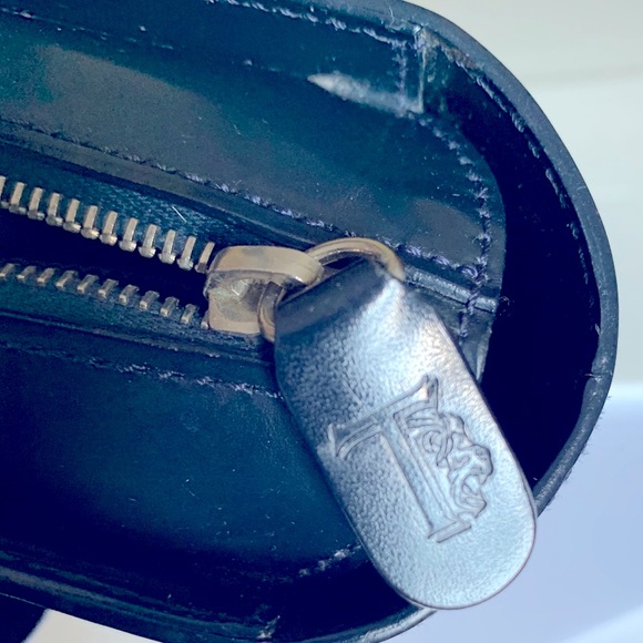 Italian Tod’s iconic D-bag large tote shoulder bag shiny real leather navy blue - Picture 12 of 16